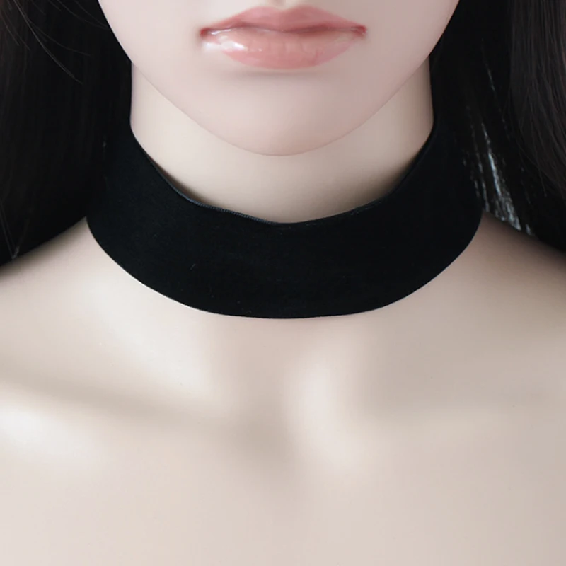 Black White Brown Velvet Chokers Necklace for Women Ketting Lady Statement Necklace Jewelry Female Neck Party Bijoux