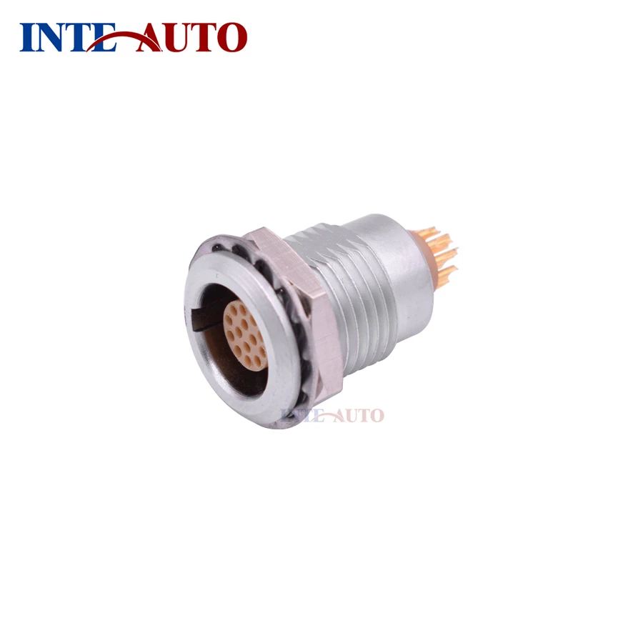 

14 pins female connector, M15 size 2B series circular metal push pull self-locking socket receptacle ZGG.2B.314