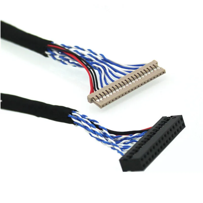 LCD screen line Generic driver board Cable DF14 20pin double 6 30 to 20 lvds cable LVDS 2ch, 6bit