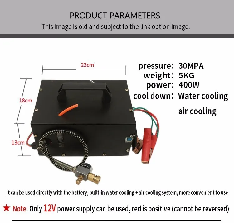 Compresor de aire Pcp en miniatura, transformador de compresor de aire de alta presión, 450psi, 300bar, 30mpa, 12v, 12v