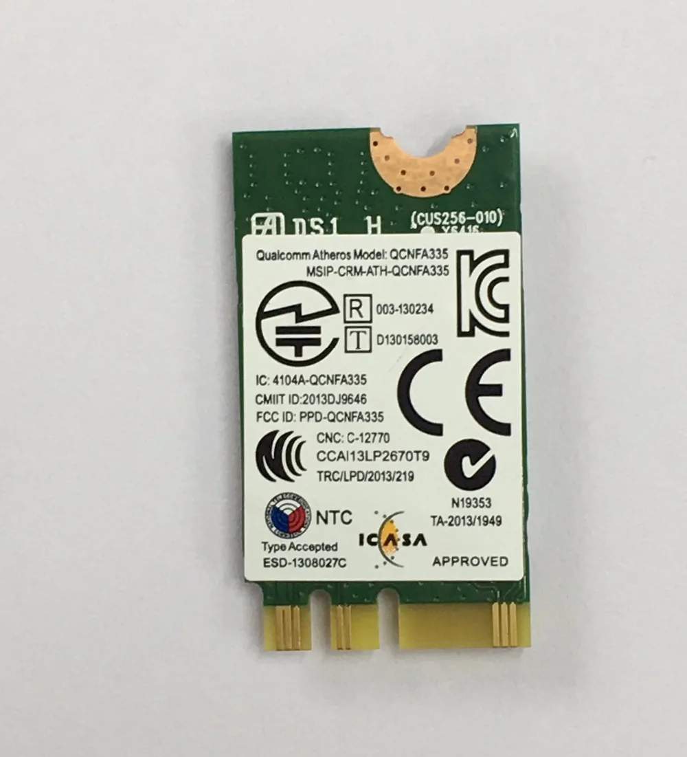 Dell 무선 WLAN WiFi 802.11 b g n + 블루투스 4.0 NGFF 카드, DW1707 용 QCNFA335, VRC88 위도 3340 E5250 3550 E7250 E7450