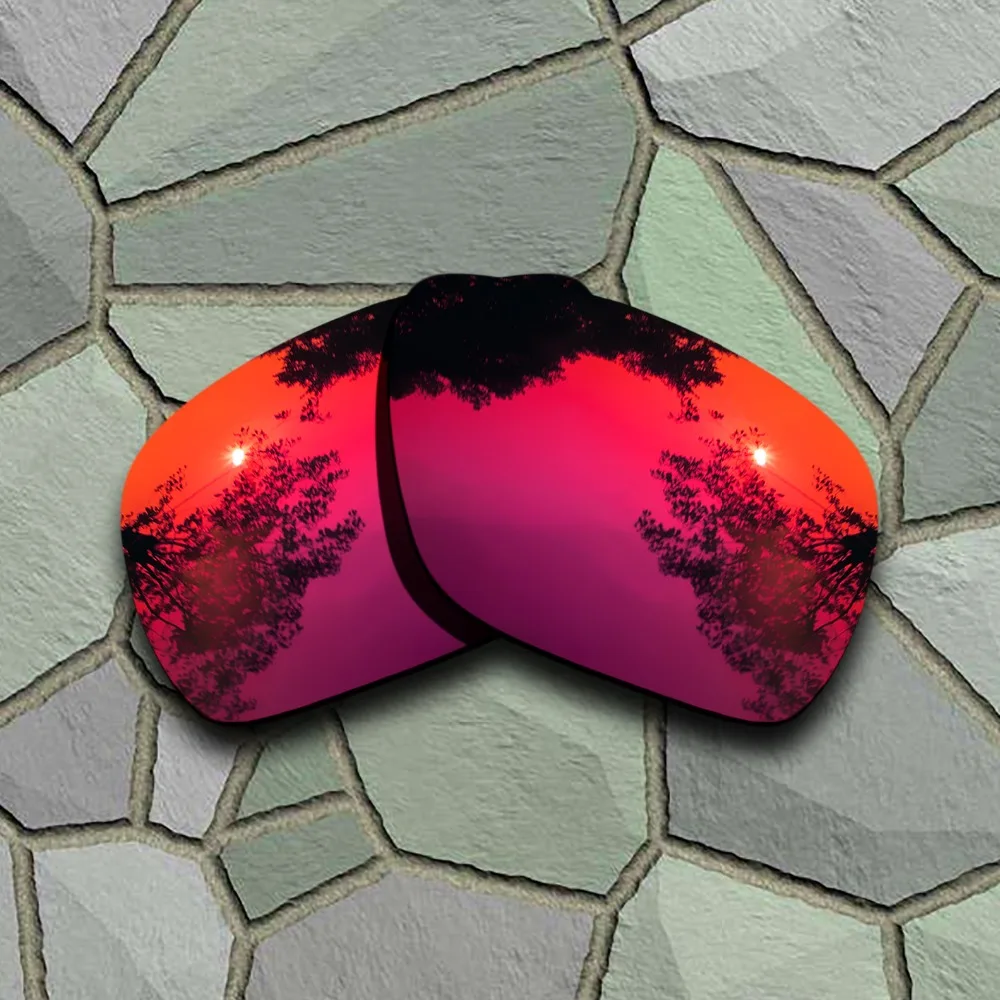 Chrome Titanium&Violet Red Sunglasses Polarized Replacement Lenses for Oakley Dispatch 1