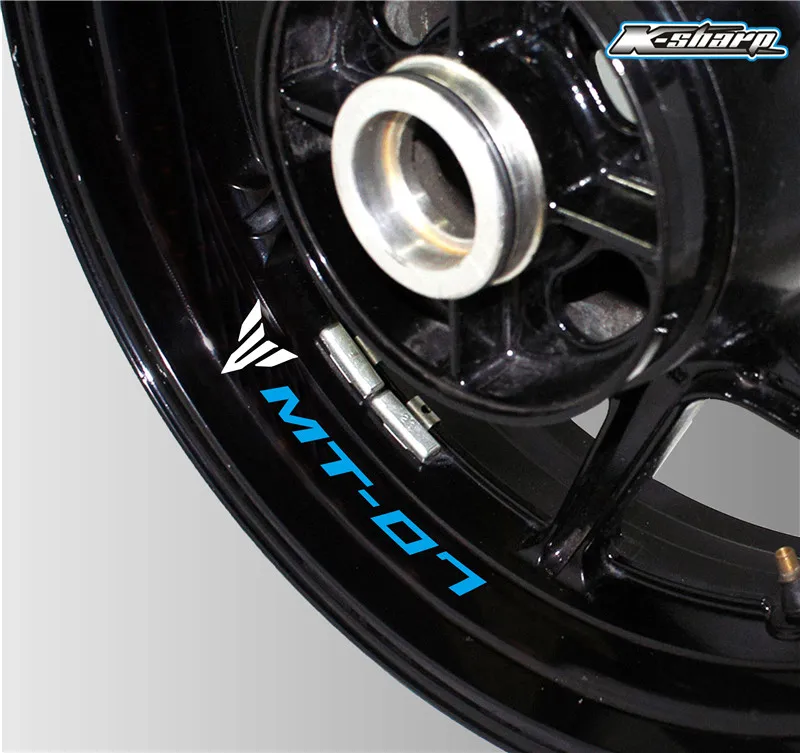 New Motorcycle modified tire reflective sticker creative wheel rim logo decal For YAMAHA MT-07 mt 07 stickers