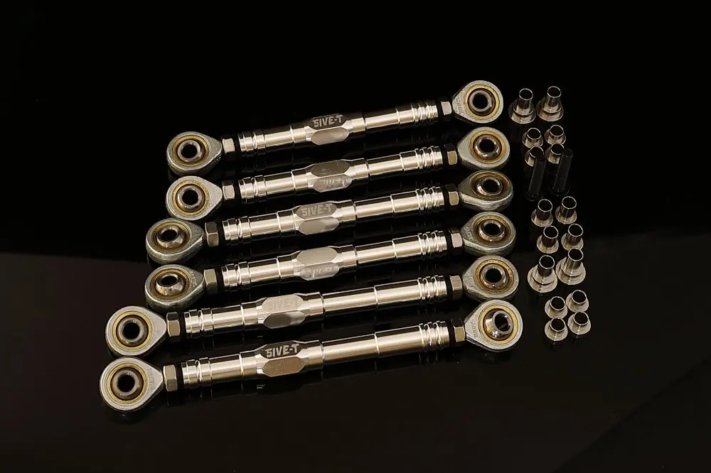 GTBracing Losi 5ive t New Adjustable Steering Suspension Linkage Pull Tie Rod Set (6pcs/set)