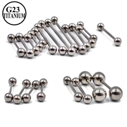 2PCS G23 Solid Titanium Piercing Industrial Earring Industrial Barbells Bar Scaffold Ear Cartilage Helix Nipple Rings Piercing