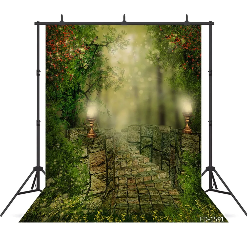 Forest Road Light Photography Background For Photograph Accessories Children Kids Portrait Vinyl Cloth Backdrop Photocall