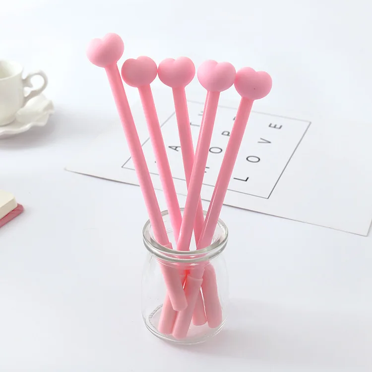 

40 Pcs Cute Soft Sister Signature Pen Naked Powder Love Neutral Pen Creative Girl Heart Students Writing Pen Kawaii Stationary