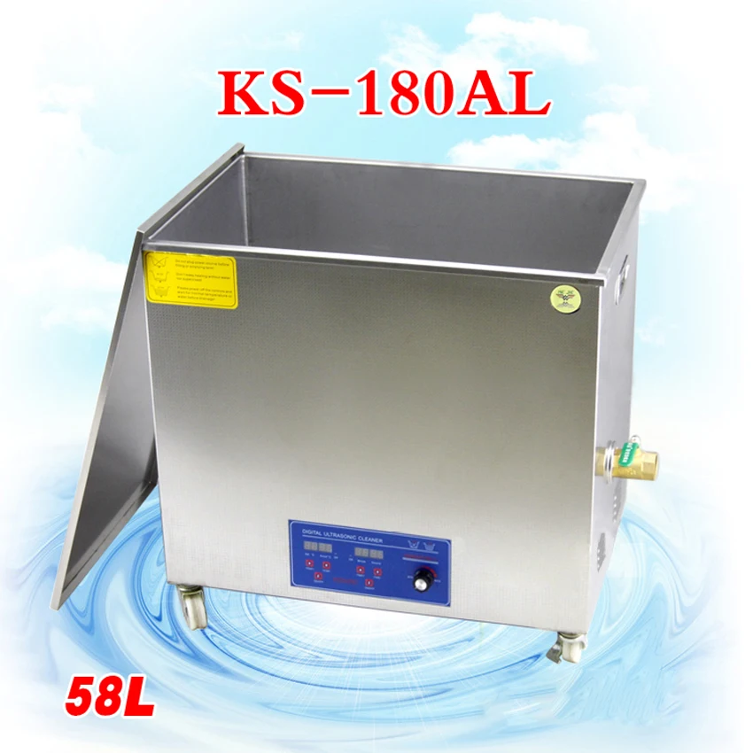 1PC  58L KS-180AL 1080W Stainless steel Cleaning Machine Ultrasonic Cleaning Machine washing Jewelry Eyeglasses Watch