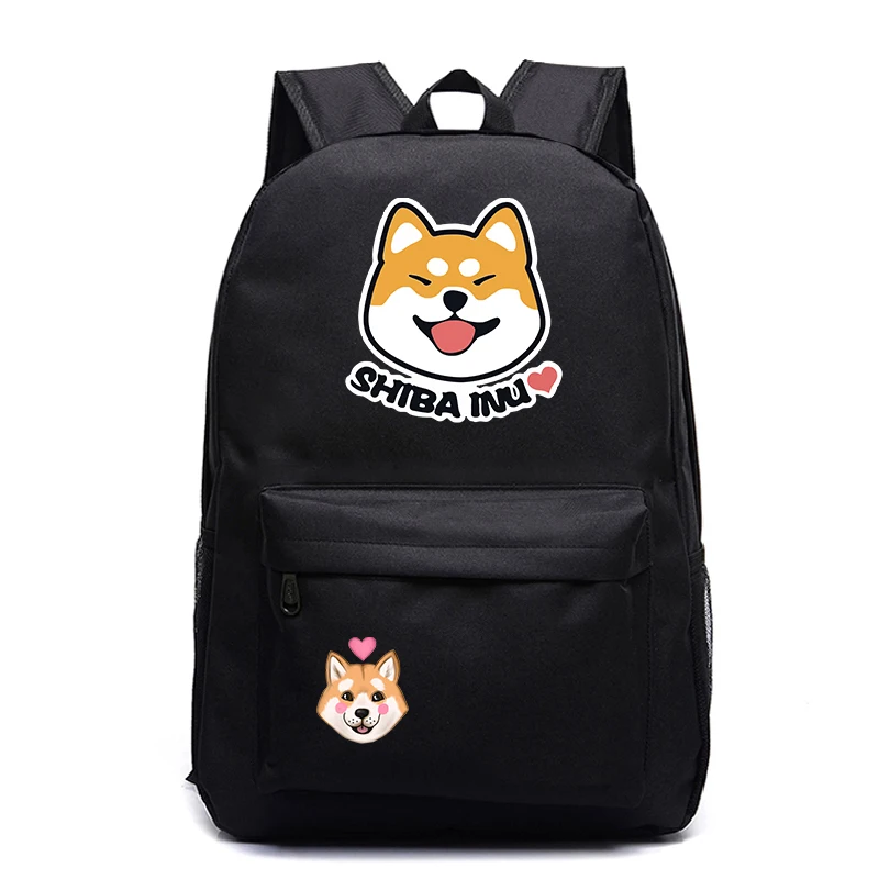 Sac à dos de retour à l'école, mignon chien Shiba Inu enfants garçons filles cadeau hommes femmes nouveaux modèles sacs de voyage livre de mode Mochila pour adolescents