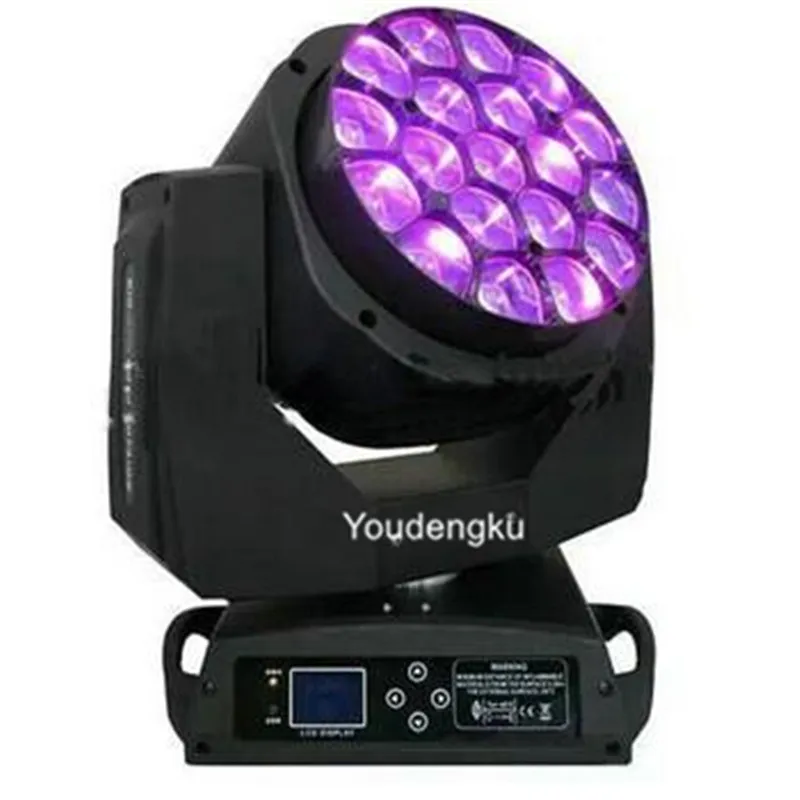 

Dj Lghting Beam Zoom movinghead led 19*15W rgbw 4in1 led big bee eye k10 zoom moving head wash beam dj light