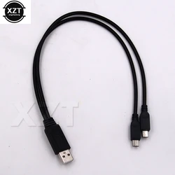 1pc A sub-second kabel do ładowania danych USB 1 żeński do 2 męski Micro USB Y splitter kabel do androida