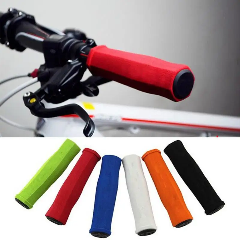 1 Pair BMX MTB Bike Mountain Bicycle Cycling Ultra Light Sponge Handle Handlebar Bar End Grips Slip Resistant Handle Cover Parts