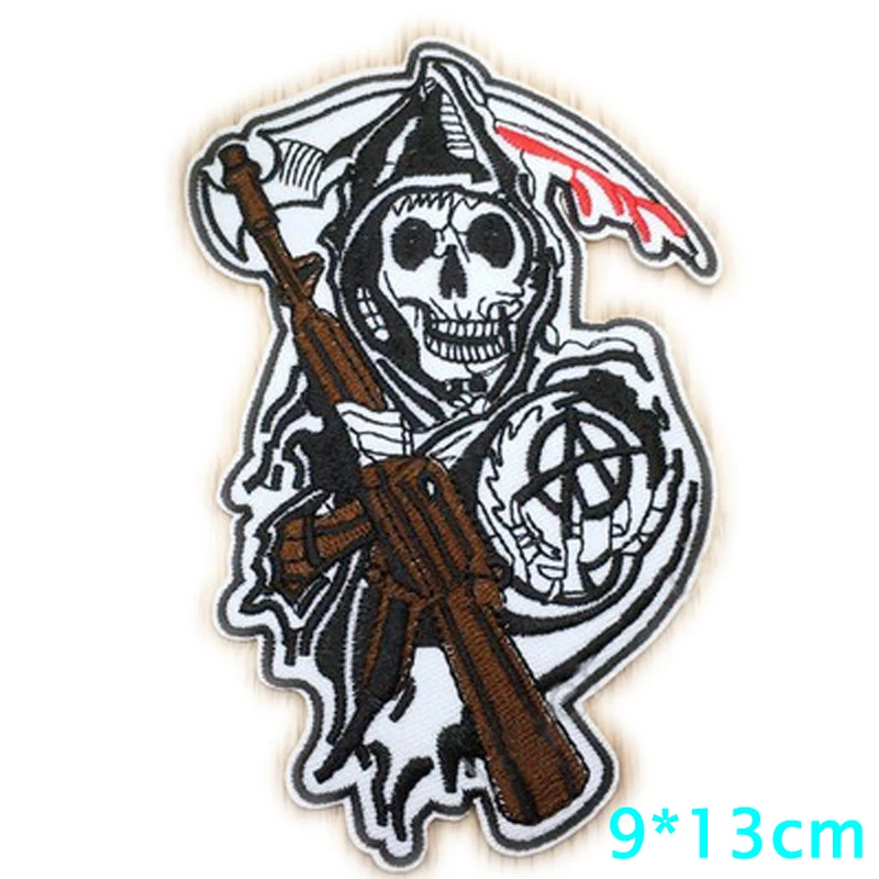 2021 popular patches Patch Punk Skull Sticker Letter DIY Embroidery Sewing On Iron-on Arm Badge Decor For Jeans Clothes H