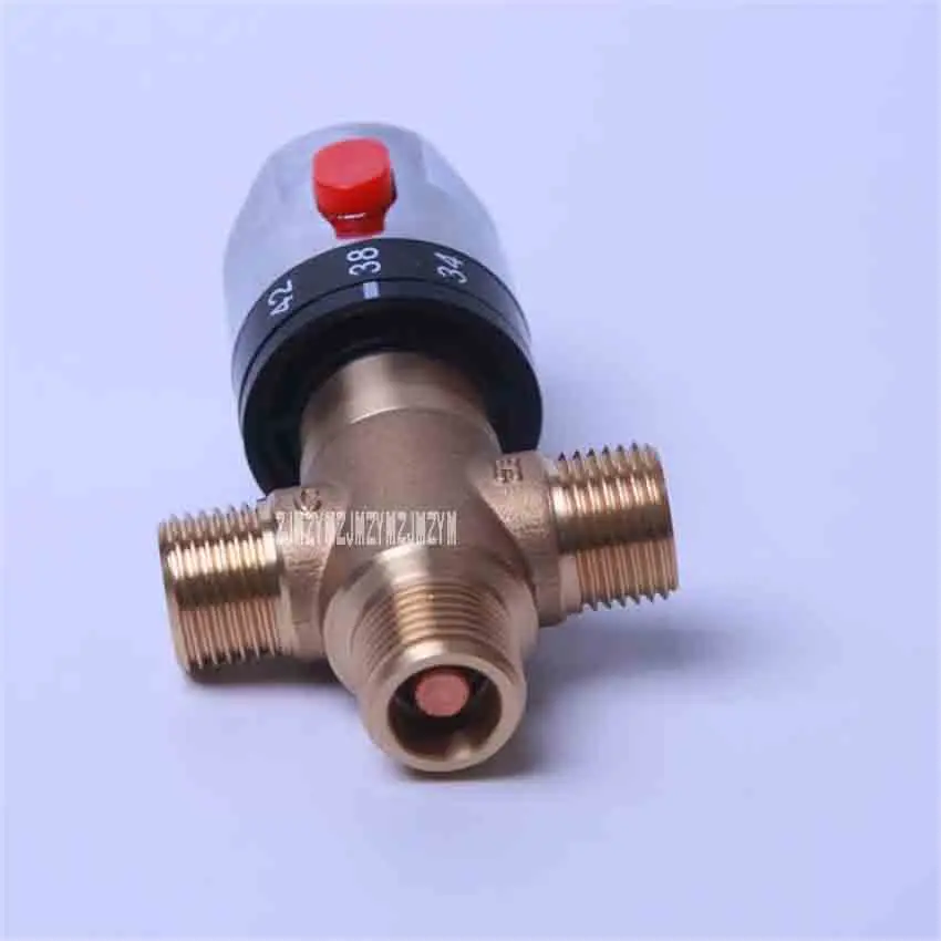 

50pcs/lot 4" Thermostatic Mixing Valve Mounted Shower Solar Copper Thermostatic Valve Faucet Piping Valve 0-50 Degree Hot Sale