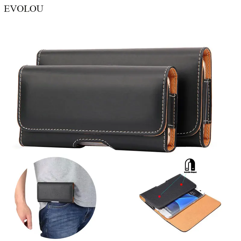 2019 Universal Phone Pouch Belt Clip Cover Case for iphone XR XS MAX X 7 8 6S 6 PLUS SE 5S 4S Leather Waist Bag Phone Cases Skin
