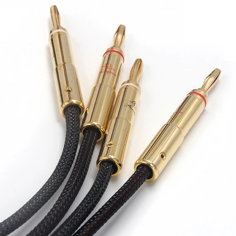 Hifi Speaker Cable Accuphase OCC Pure Copper Audio Speaker Wire with Gold plated Banana Plug