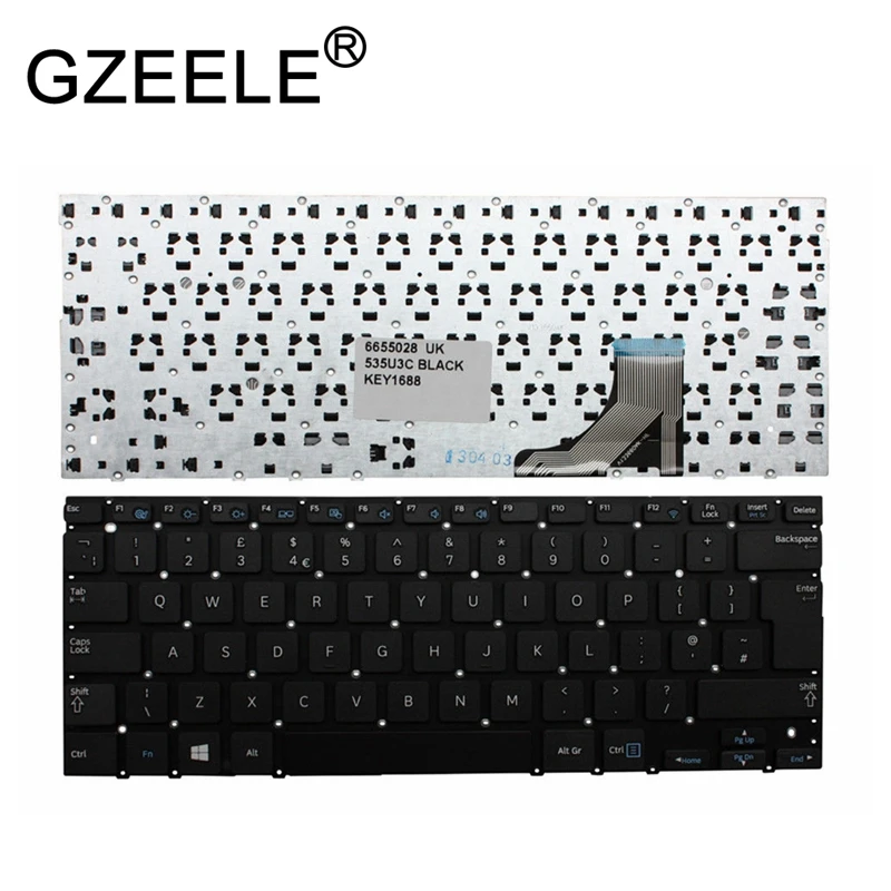 

GZEELE UK (GB) Keyboard for SAMSUNG NP530U3B 530U3B NP530U3C 530U3C NP535U3C 535U3C NP540U3C 540U3C BA59-03526C Laptop keyboard