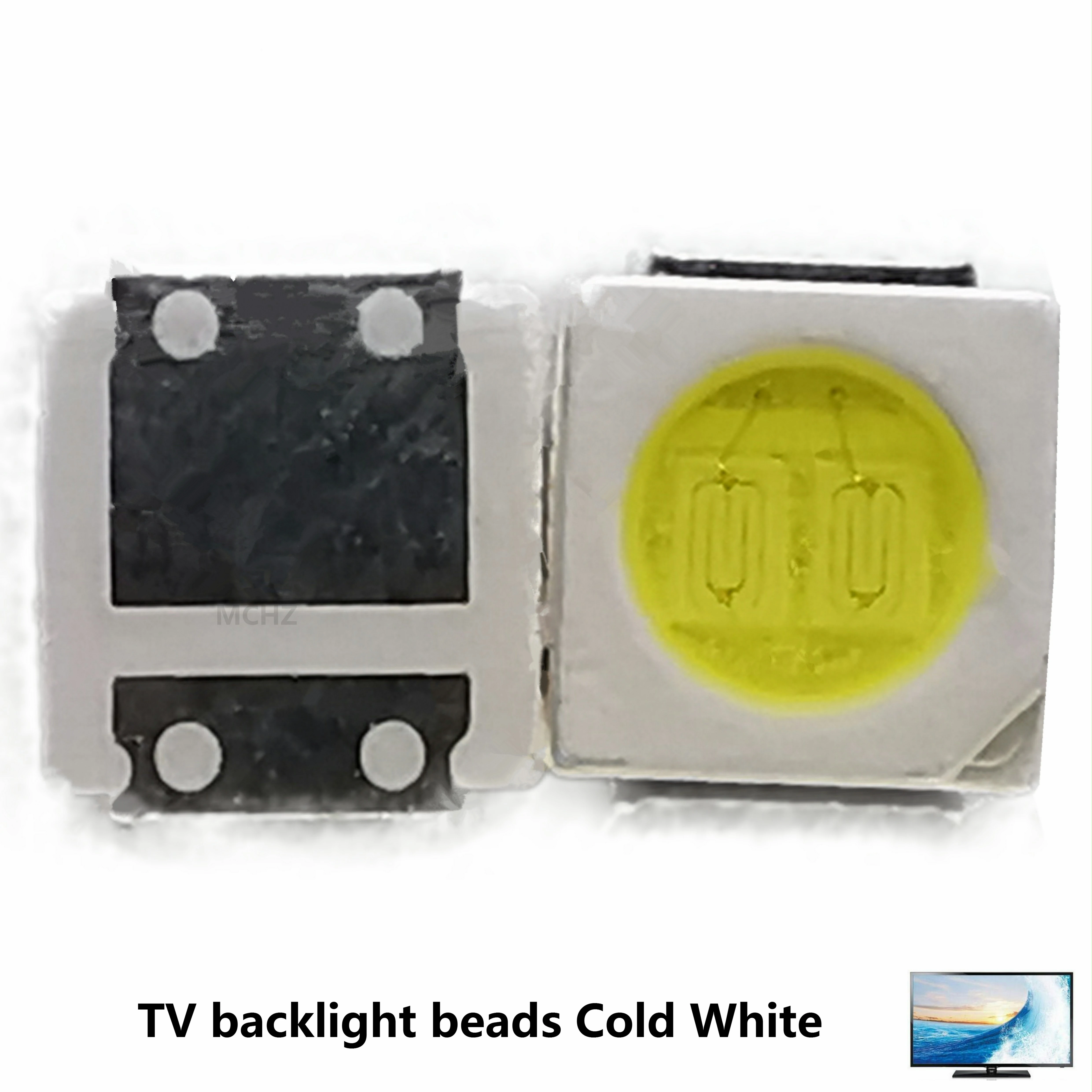 1000PCS Light source TV backlight LED light bead cold white 3030 3528 2835 3-3.6V 2W 230l LM Cool white 600MA