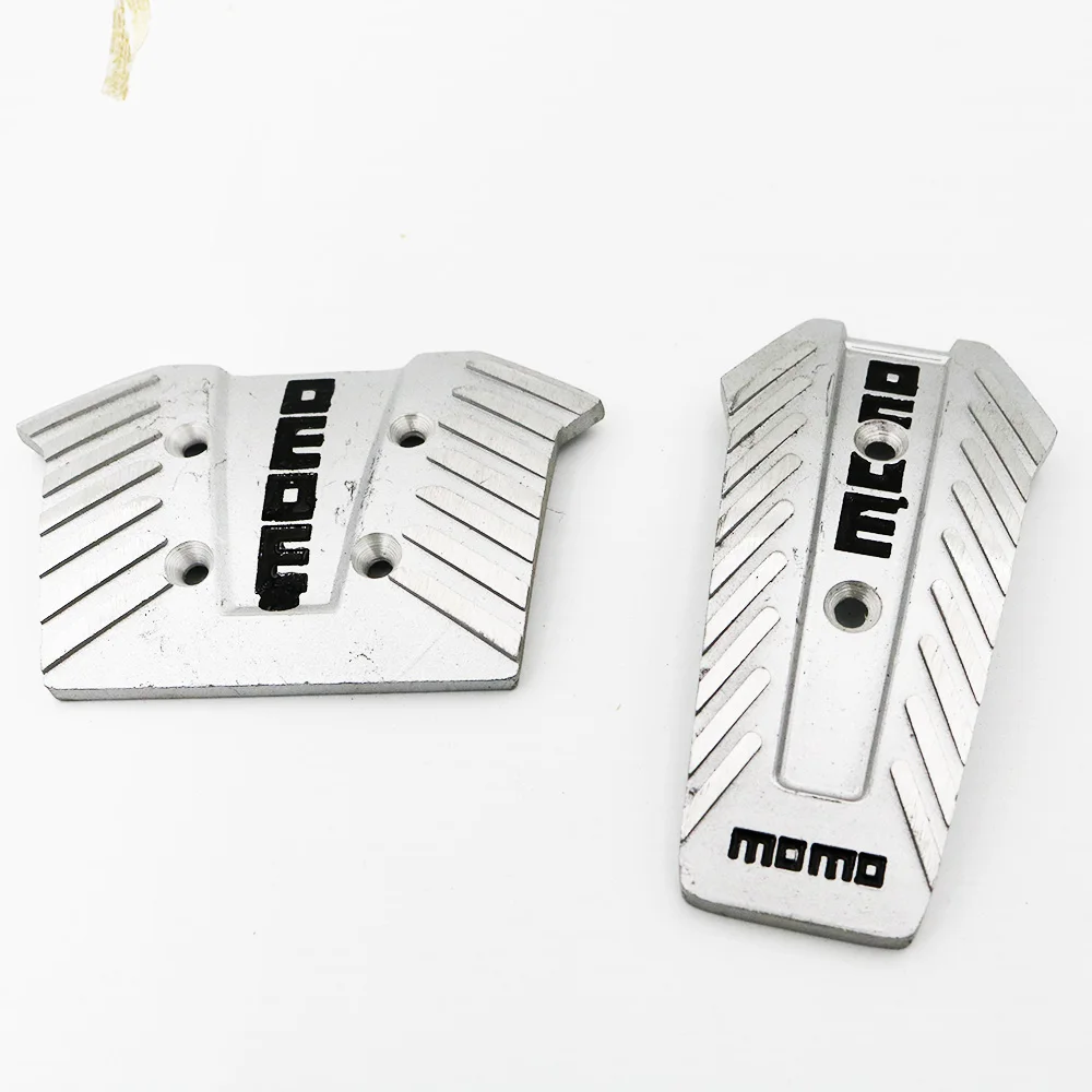 YSY 2pcs Car Styling MOMO Racing Pedals Universal Accelerator Pedals Brake Pedal Foot Rest Pads For AT Car