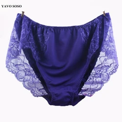 Delicacy Lace Women's Briefs Sexy Lingeries Milk Silk High Waist Plus Size 7XL Pregnant Woman Underwears Women Panties