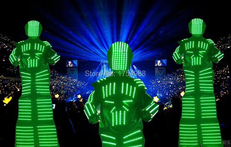 party supply rgb colour change  led robot /LED Clothing/ LED Light suits/ LED Robot suits/ Luminous costume