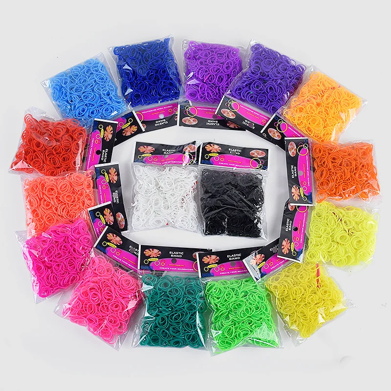 Tear bandas para crianças, bandas de borracha para tecelagem, laço pulseira brinquedo, órbitas para meninas, bordado criatividade presente