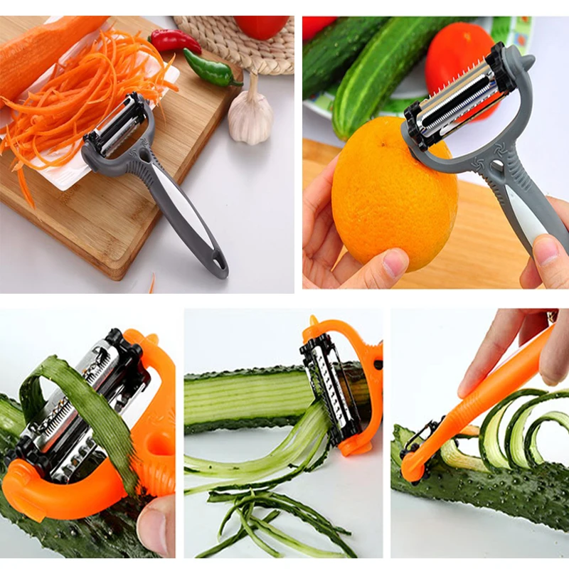 WALFOS Kitchen Gadgets Swiss Military Grater Peeler Slicer 3 in 1 Apple Potato Fruit Vegetable Tools Kitchen Accessories