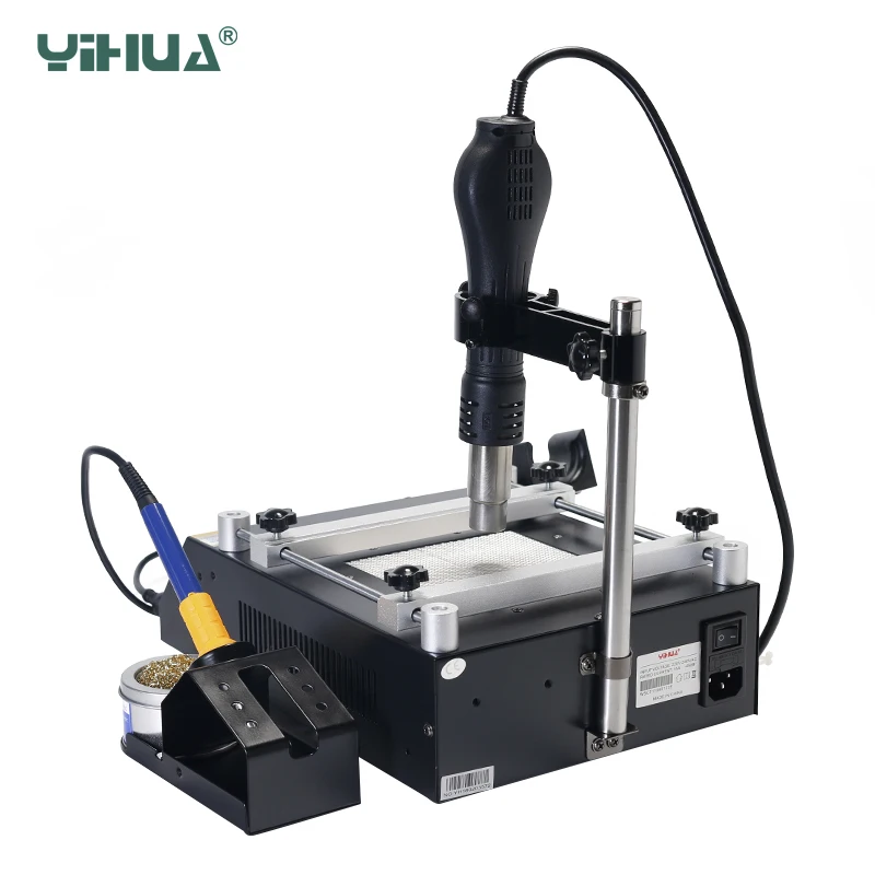 YIHUA 853AAA Soldering Station BGA Rework Stations 3 in 1 Preheating Hot Air Gun Soldering Iron Welding PCB Desoldering Tool Set