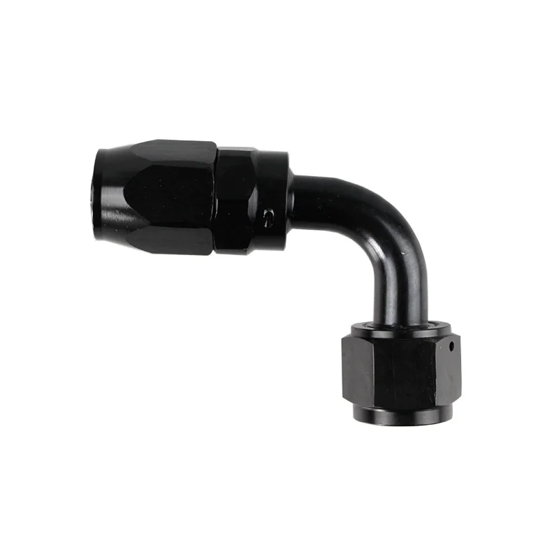 Anoized Aluminum 90 Degree Oil Fuel Swivel Fitting Fuel Hose End Male Adaptor Oil Cooler Fitting Oil Fuel Hose End AN4-90