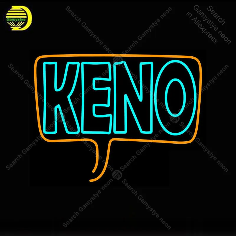 

Neon Sign for Cersive Keno 3 neon bulb Sign Neon lights Sign glass Tube Iconic Light Store display Custom LOGO anuncio luminoso