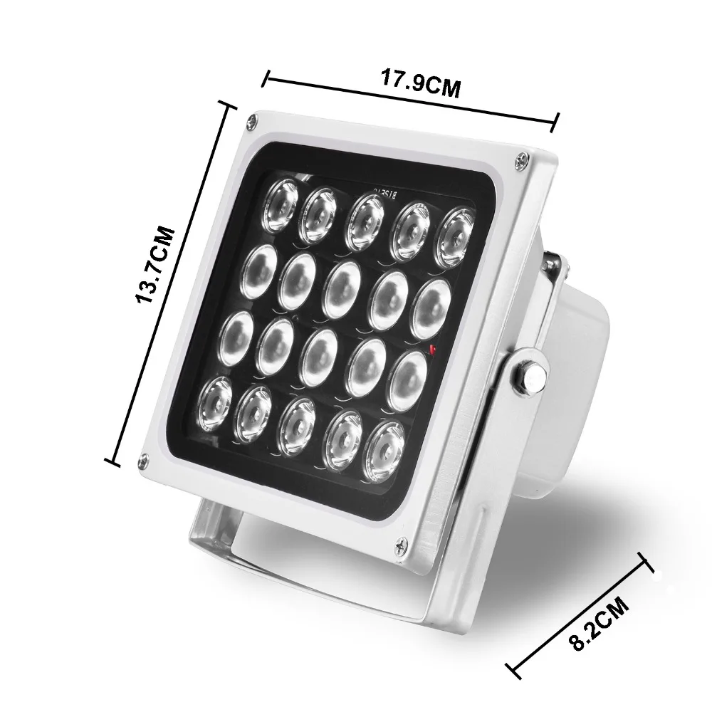CCTV LEDS 20PCS IR LEDS Array CCTV Fill Light illuminator infrared lamp IP66 850nm Waterproof 100m Night Vision for CCTV camera