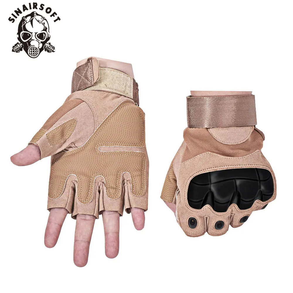 

Tactical Fingerless Gloves Shooting Paintball Airsoft Bicycle Motorcross Combat Hard Knuckle Half Finger Gloves