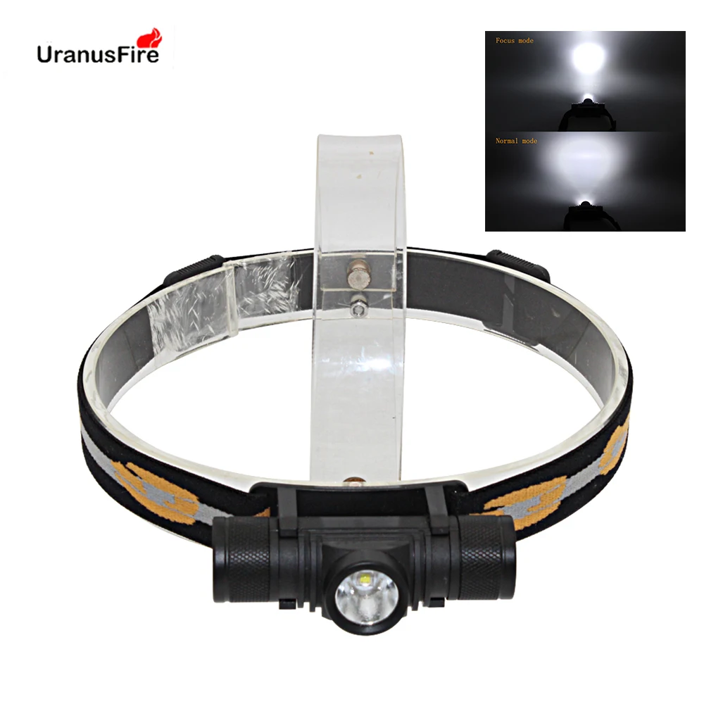 

Uranusfire 1000LM Led Headlamp T6 Zoomable Headlight Head Torch flashlight Head lamp by 18650 battery for Fishing Hunting