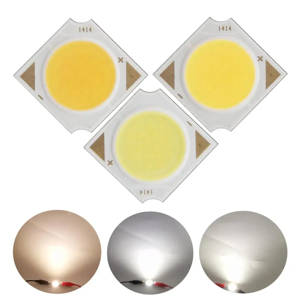 3W 5W 7W 10W 12W 14x14mm Square LED COB Light Source Epistar chips COB LED cold warm nature white for spotlight lamp