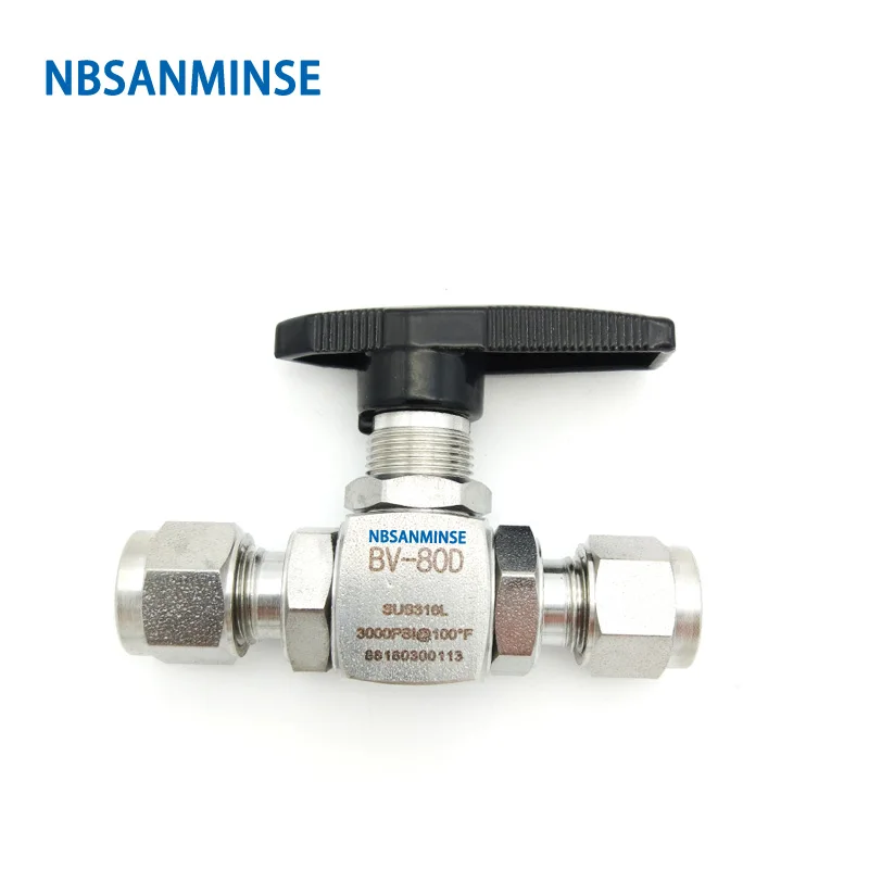 BV-OD/ F 1/8 1/4 3/8 1/2 3/4 Stainless Steel Ball Valve 3000 Psi Tube 6000 Psi End Connection / Female NPT Thread NBSANMINSE