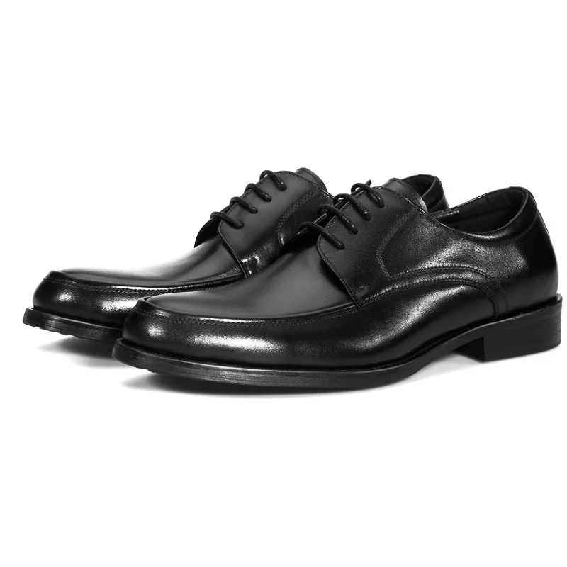 

Large Size EUR48 Black Wedding Shoes Mens Dress Shoes Genuine Leather Business Shoes Male Social Shoes