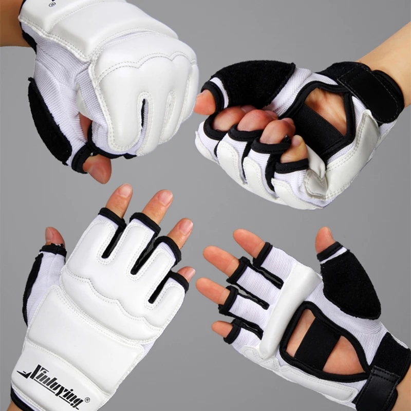 Gants de boxe demi-doigts adultes boxe combat enfants sac de sable entraînement MMA Sanda karaté Muay Thai Fitness Taekwondo protecteur