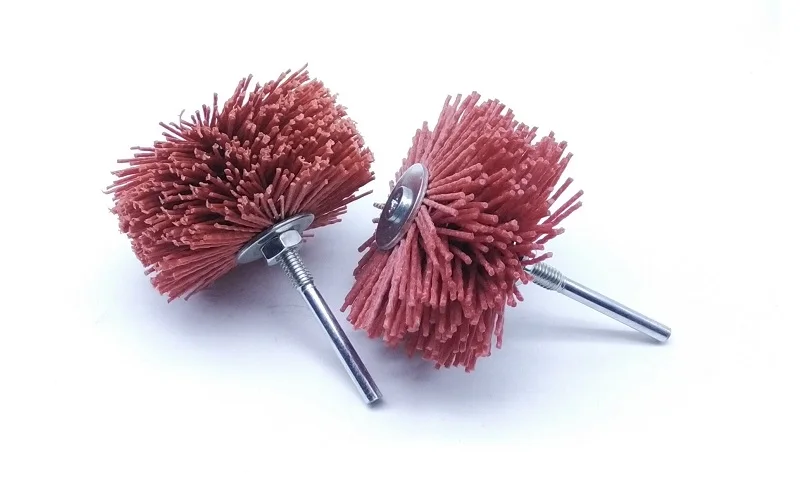 New 85*40mm Ren Nylon Abrasive Wire Grinding Wheel Nylon Bristle Brush for Wood Furniture Tree-root carving Stone carving