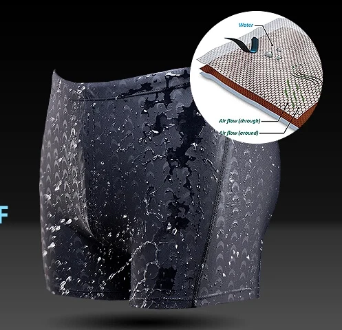 Bañadores de natación para hombre, pantalones cortos impermeables de secado rápido, traje de baño de sharkskin, novedad