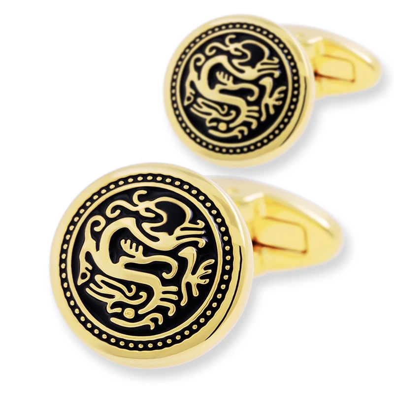 KFLK Jewelry French shirt cufflink for mens Brand Chinese Dragon Cuff link Luxury Wedding Button High Quality