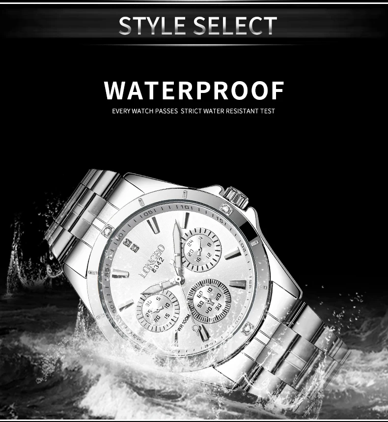 LONGBO Brand Sports Military Unique Design Couple Stainless Steel Band Quartz Watches Men Male Leisure Watch Relogio Masculino