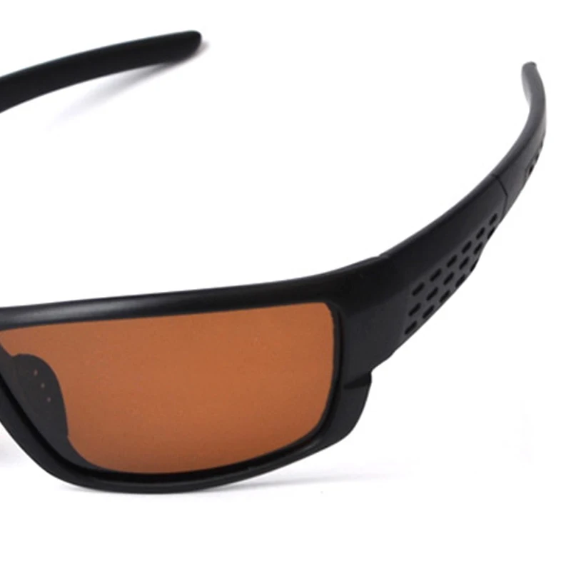 TAGION Sport Glasses Men\'s Polarized  Sunglasses Night Vision Driving Goggles Yellow Lenses Brown Eyewear For Male
