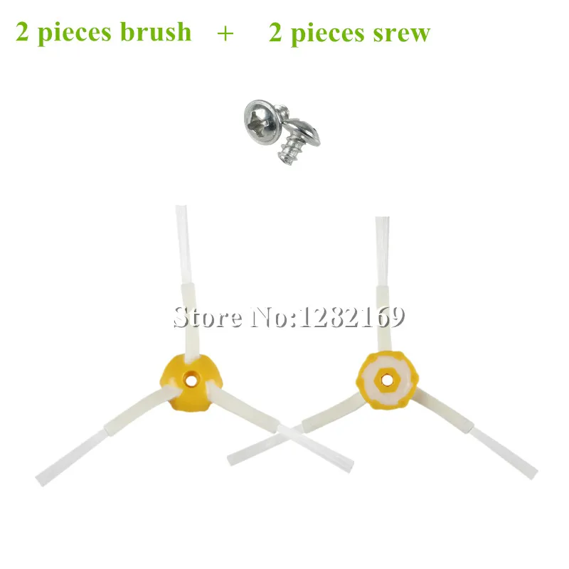 2x Side Brushes 2x Screws for iRobot Roomba 500 600 700 Series 760 770 780 790 530 550 560 580 620 630 650 robot Brush Parts