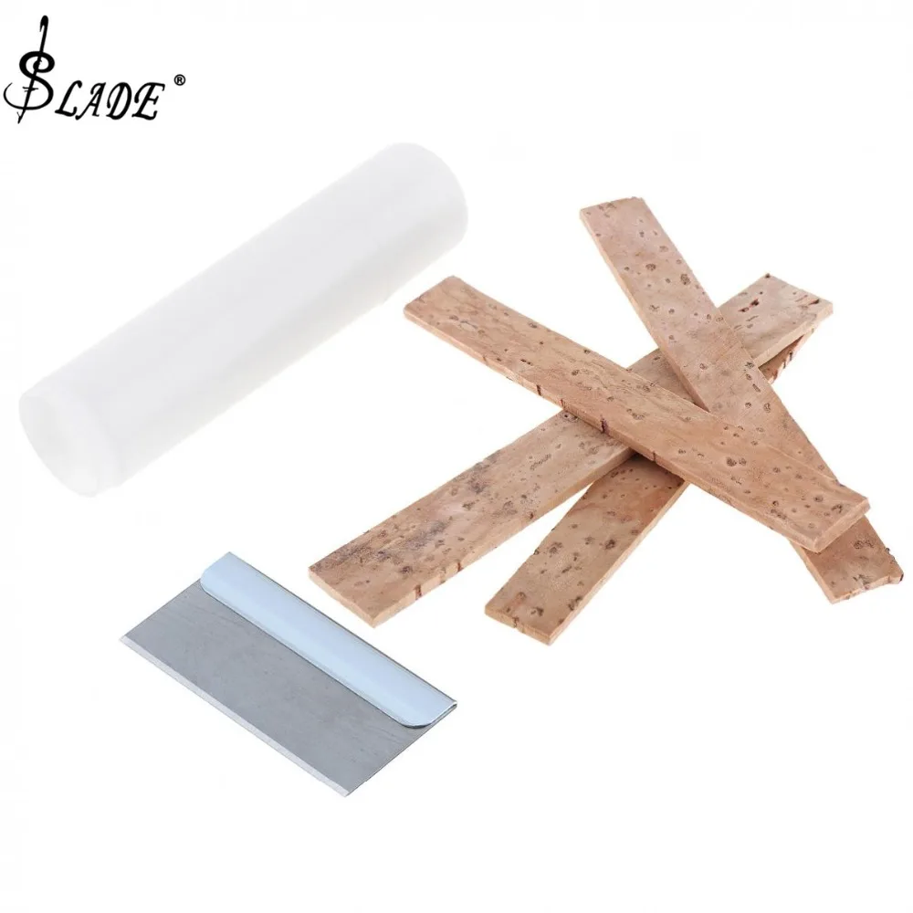 

6pcs / lot Clarinet Neck Cork Replacement Kit with 4pcs Cork & Lubricating Grease Oil & Blade