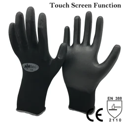 NMSafety Black Operating Machine Touch Screen Safety Work Gloves