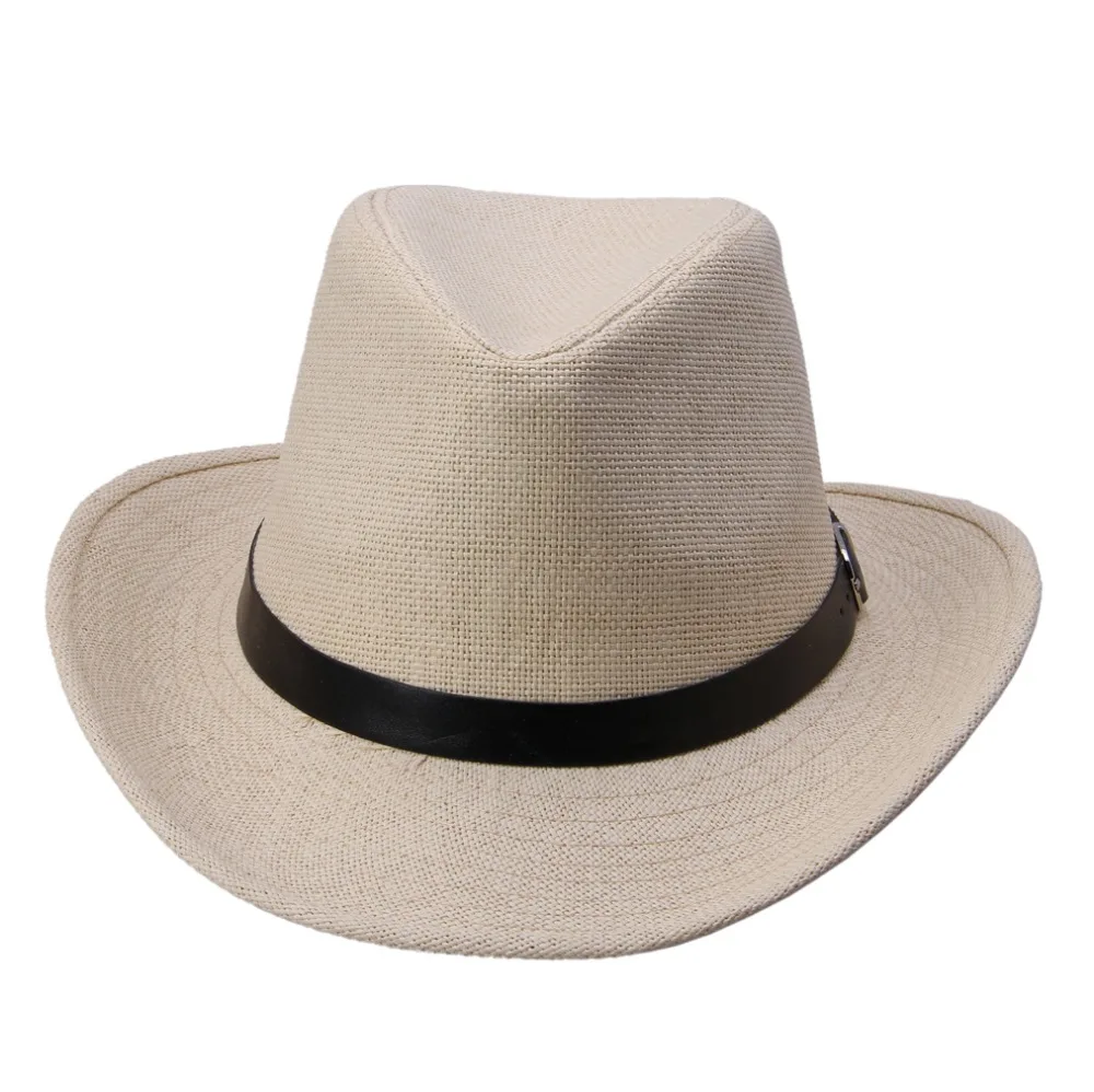 LNPBD Kimisohand New Hot Fashion 6 Colors Summer Men Straw Hat Cowboy Hat Men\'s Fashion Hot Sale