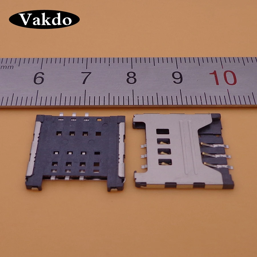 2Pcs SIM Card Socket Reader Holder Tray Replacement for Samsung I9000 S5360 I9220 N7000 3520 S6358 note1 S8600 S5690 I699 S5570