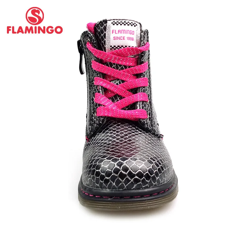 FLAMINGO Autumn Boot Non-slip Keep Warm Children Lace-Up& Zip Boot Size 22-28 Kid shoe for Girl Free shipping 82B-BNP-0959/ 0960