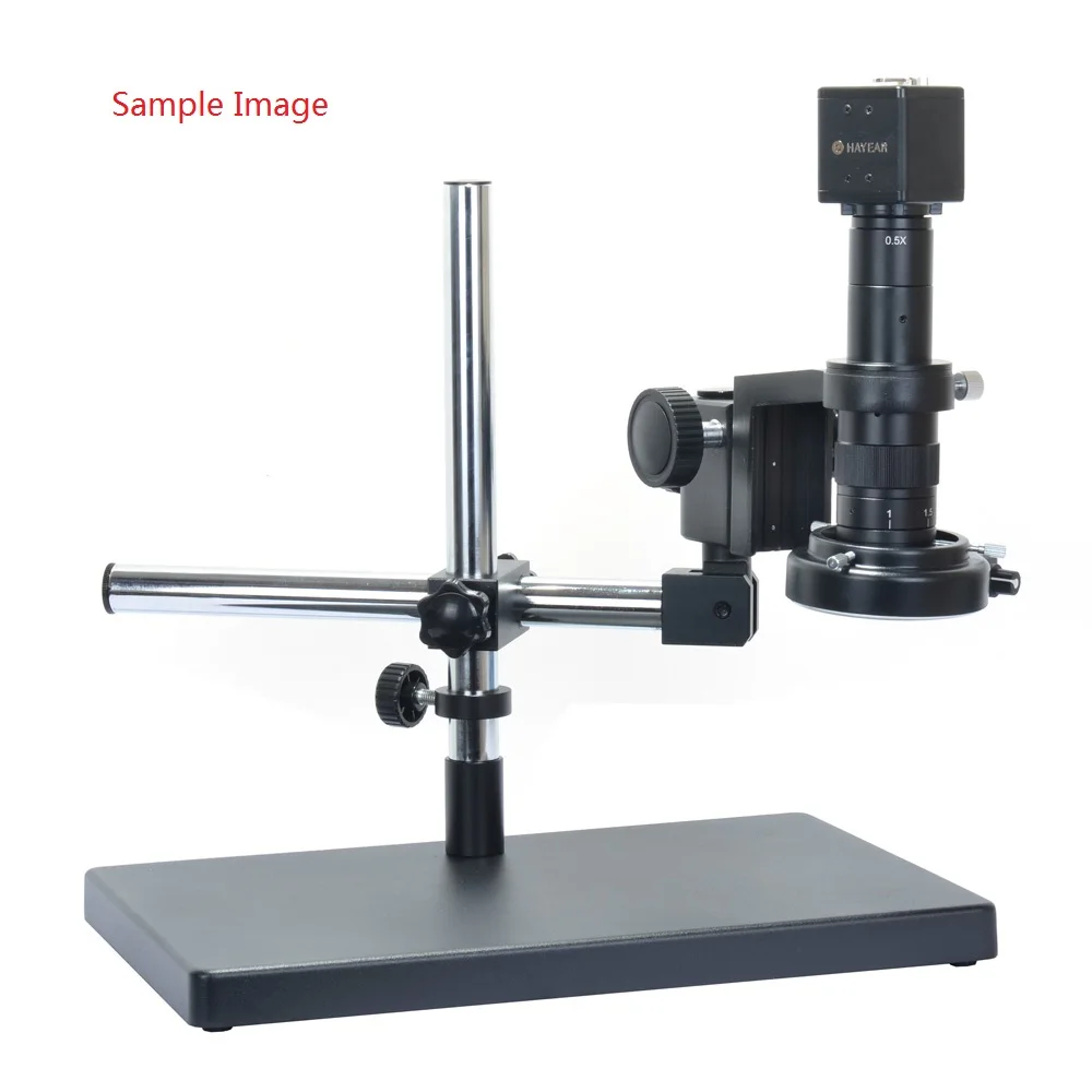 Big Size Universal Bracket Adjustable Table Stand Holder + Multi-Axis Adjustable Metal Arm for Lab Industry Microscope Camera