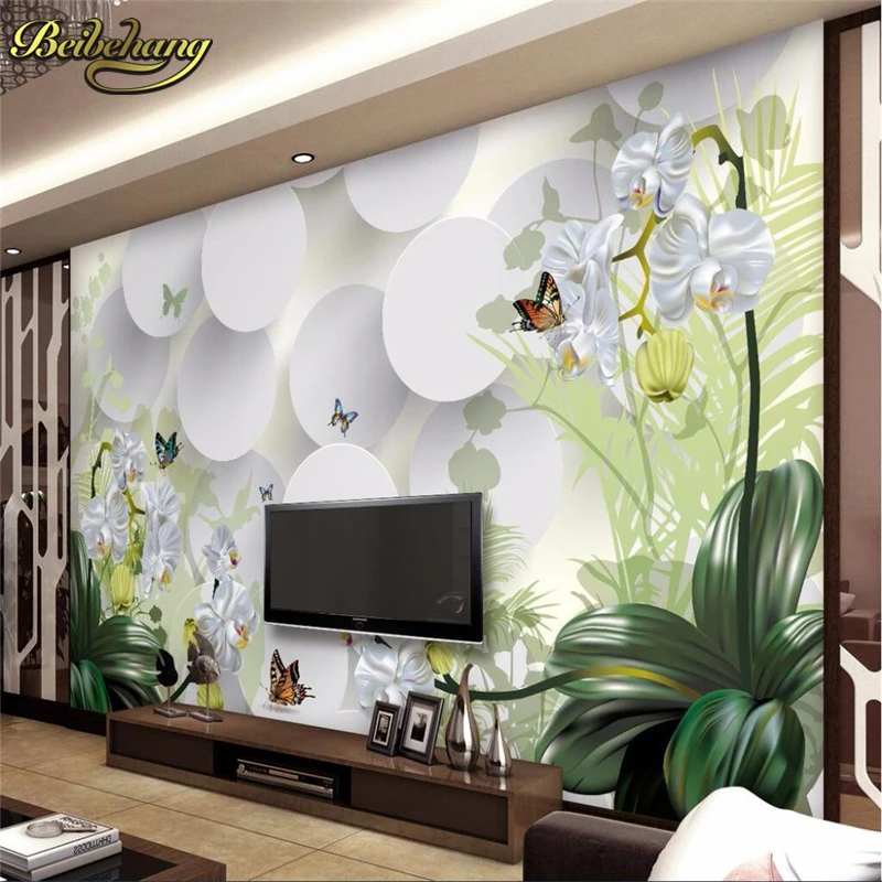 

beibehang papel de parede Clivia flower TV sofa background wallpaper 3d fresco sticker bedroom custom size wall paper